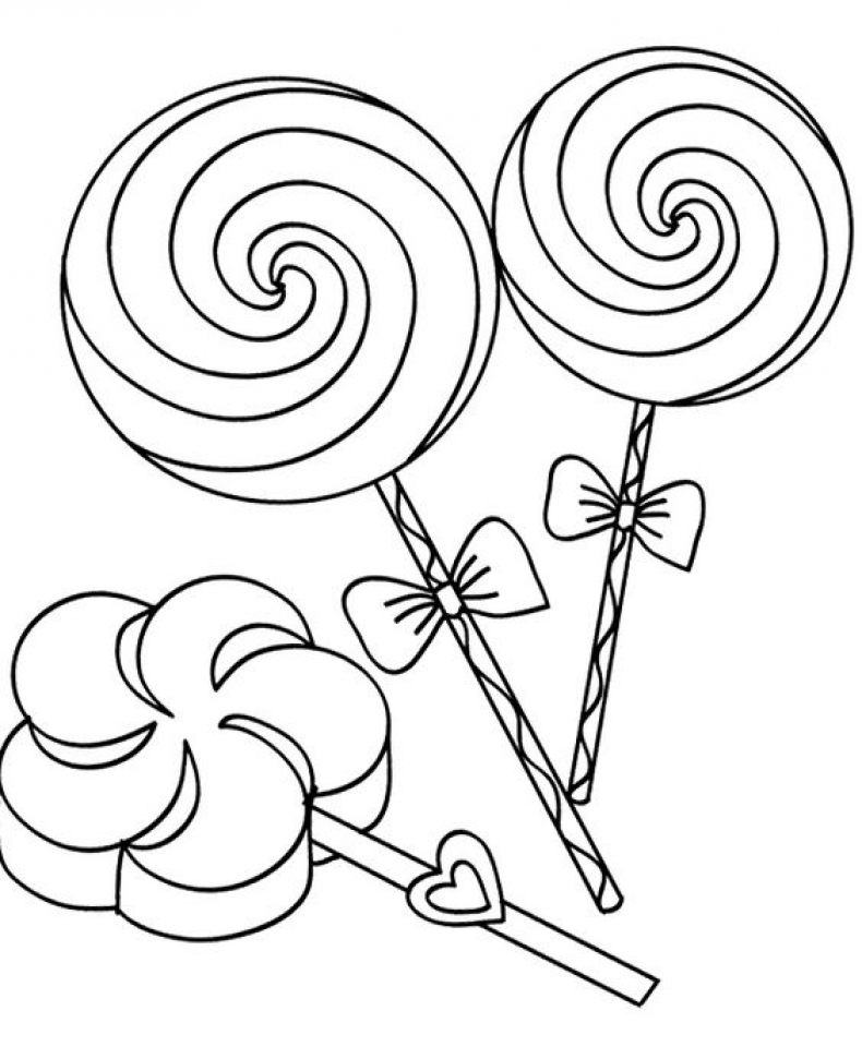 Free printable candy coloring pages