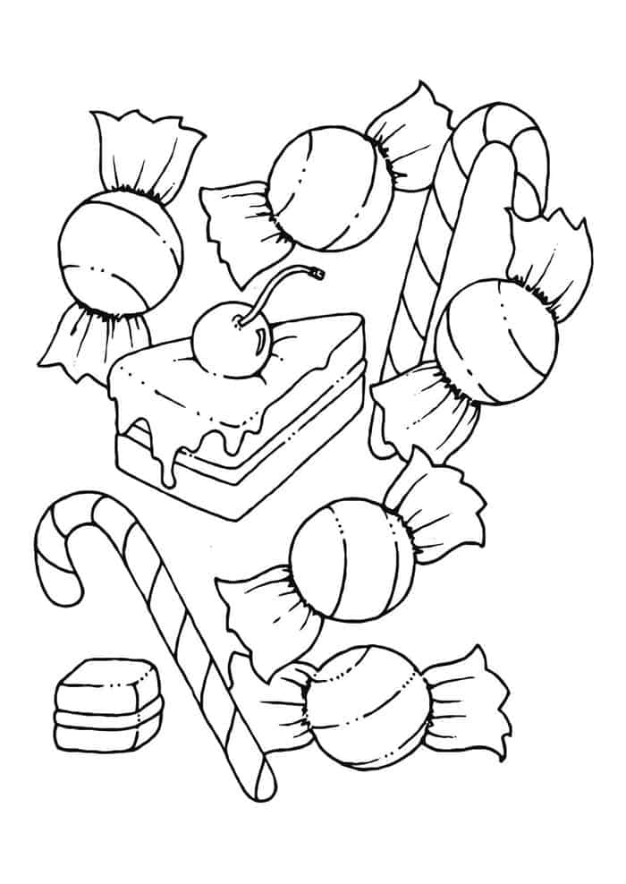 Free printable candy coloring pages for kids