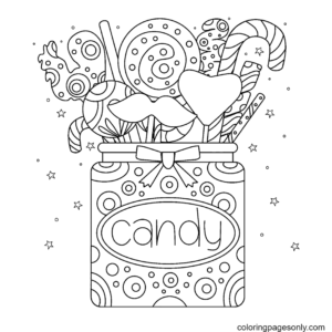 Candy coloring pages printable for free download