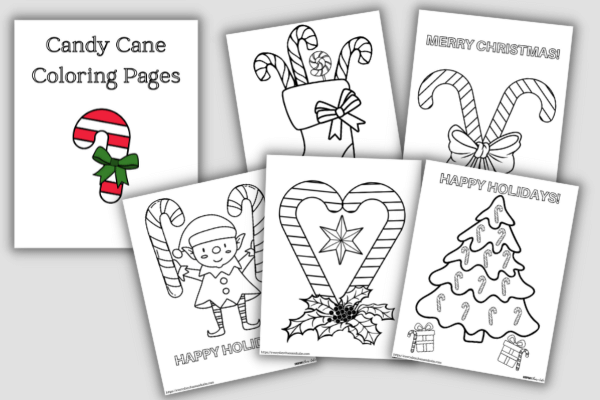 Free candy cane coloring pages printable pdf