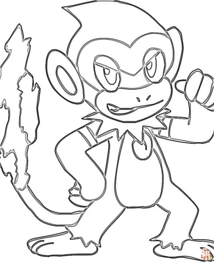 Pokemon monferno coloring pages fun and educationa