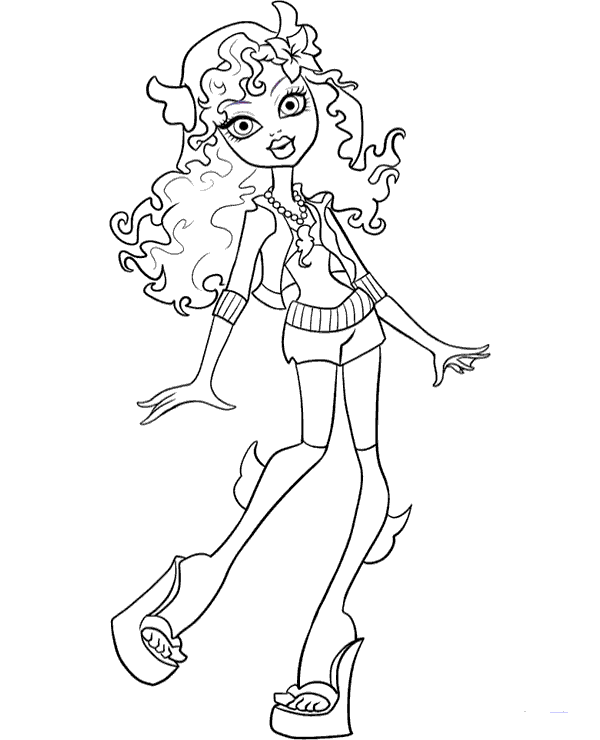 Print clawdeen wolf coloring page