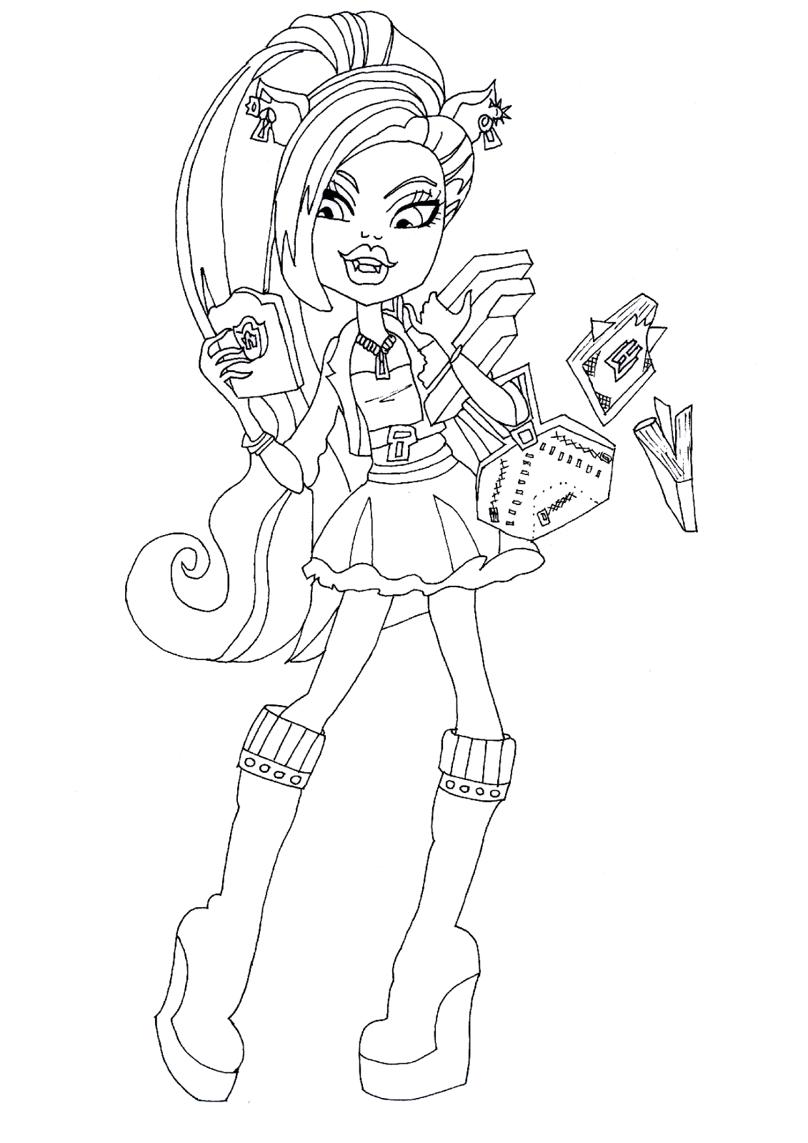 Free printable monster high coloring pages clawdeen wolf scaremester coloring page coloring books coloring pages halloween coloring pages printable