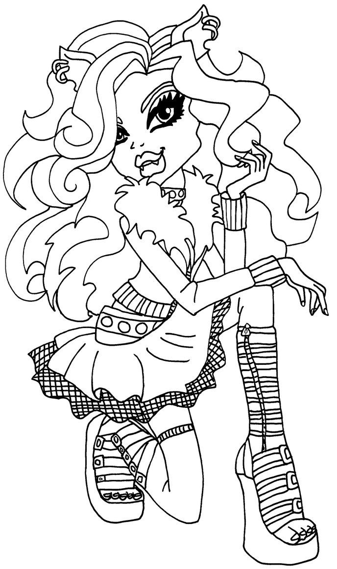 Clawdeen by elfkena on deviantart monster coloring pages coloring pages animal coloring pages