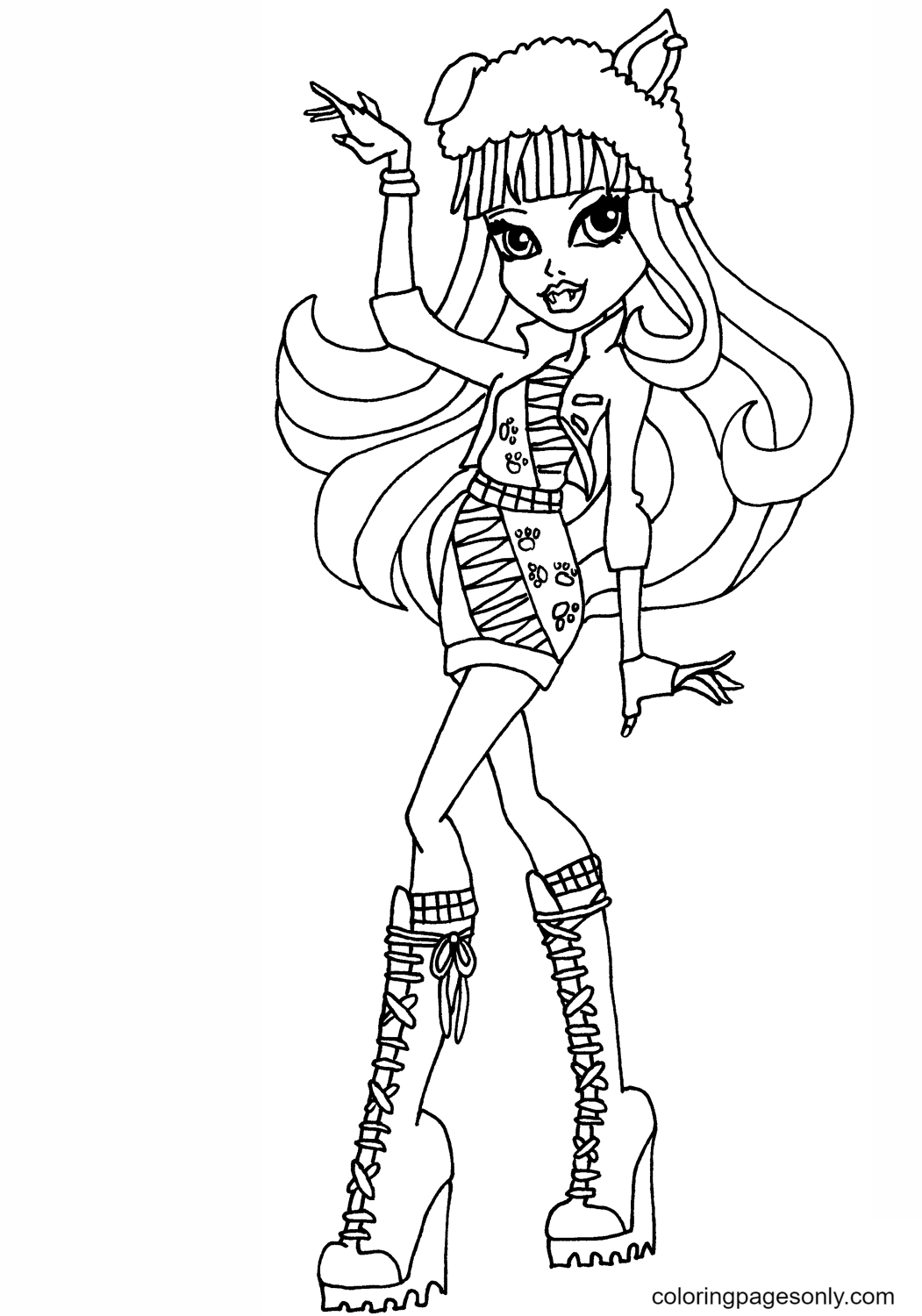 Monster high coloring pages printable for free download