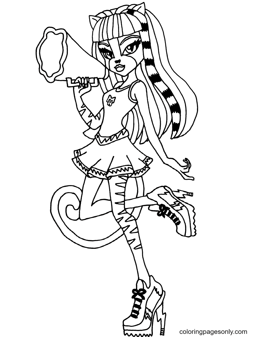 Monster high coloring pages printable for free download