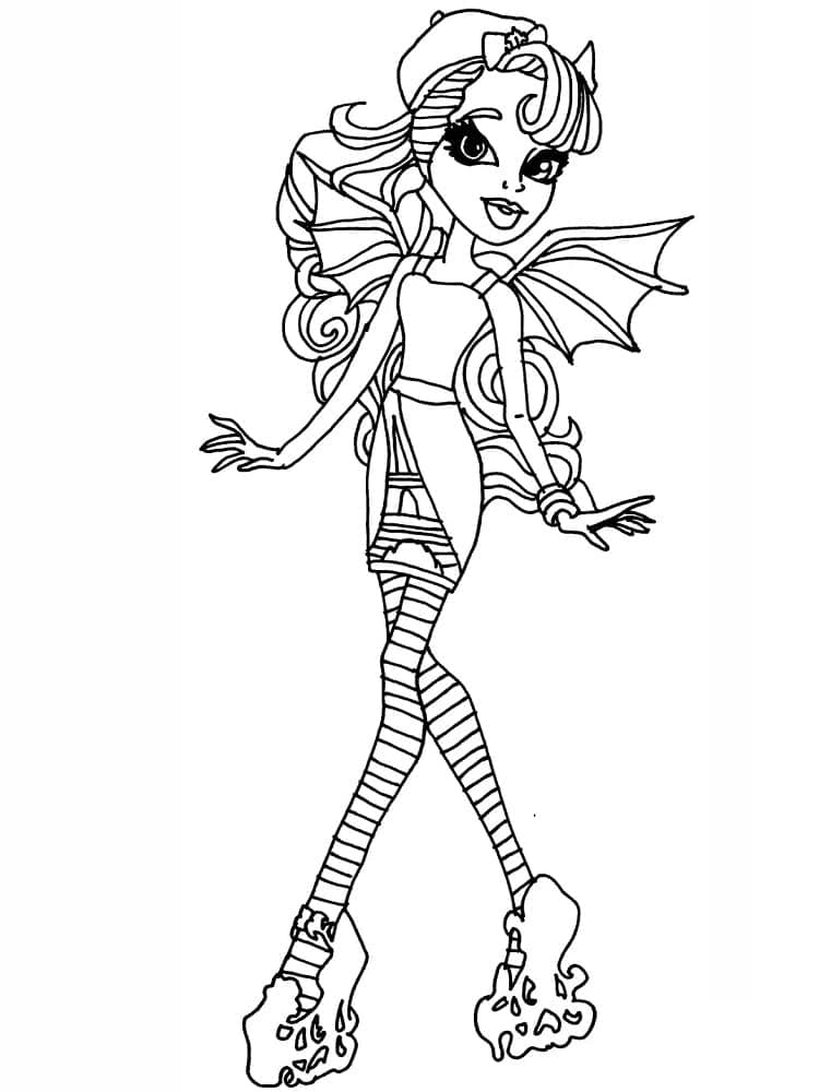 Clawdeen wolf monster high coloring page