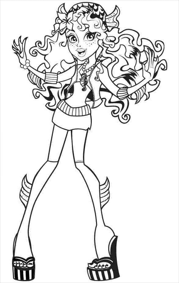 Monster high coloring pages