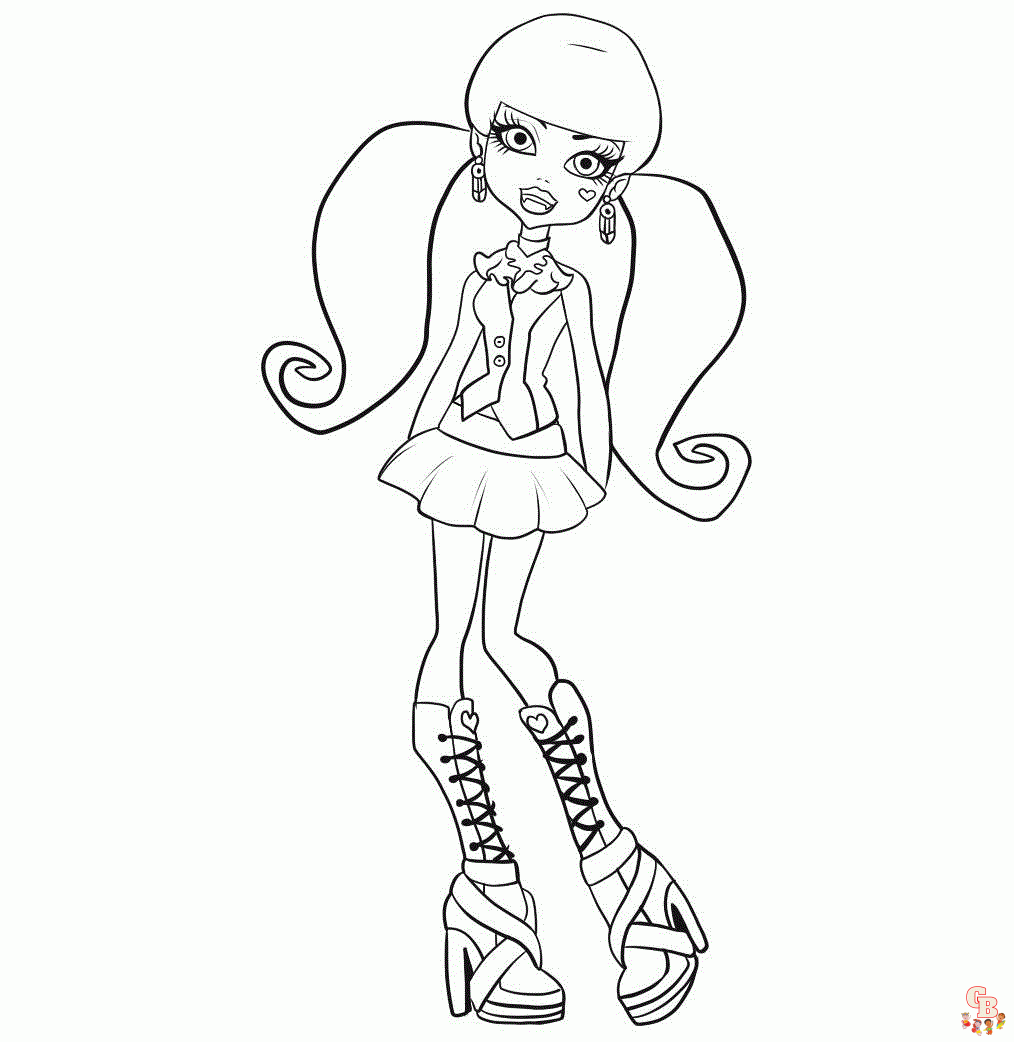 Monster high coloring pages for kids