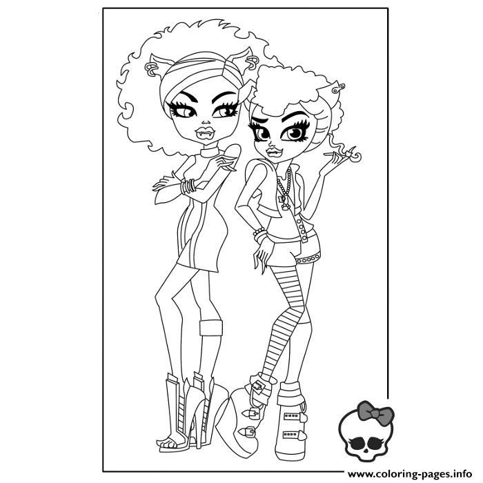 Monster high clawdeen howleen wolf coloring page printable