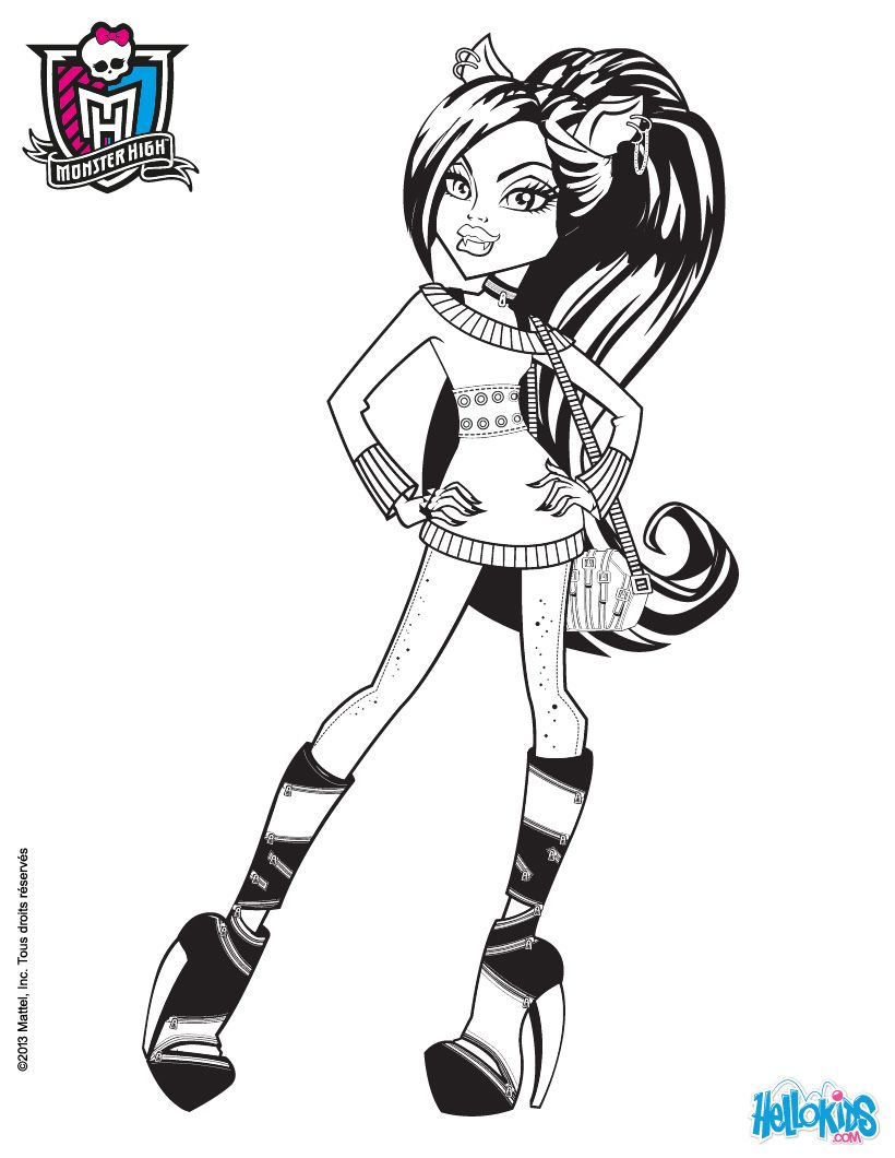 Monster high coloring pages