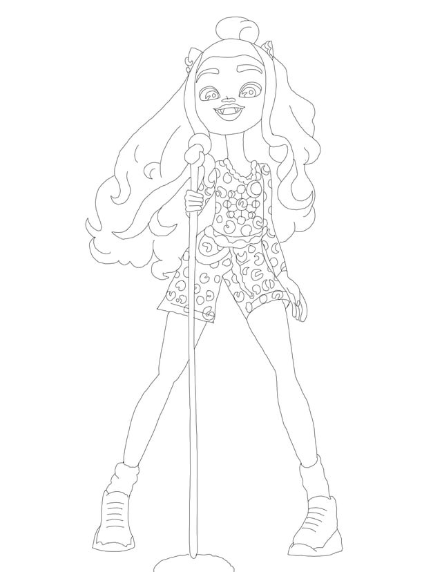 G coloring pages traced from music videos rmonsterhigh