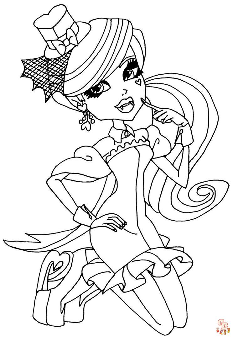 Monster high coloring pages for kids