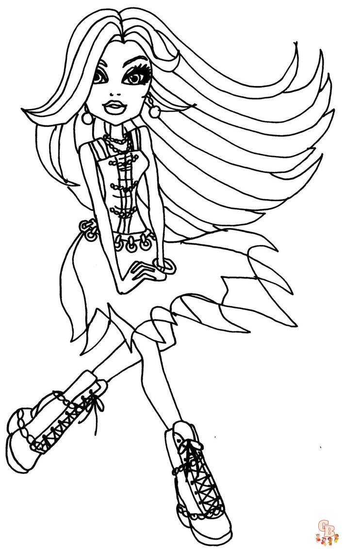 Monster high coloring pages for kids