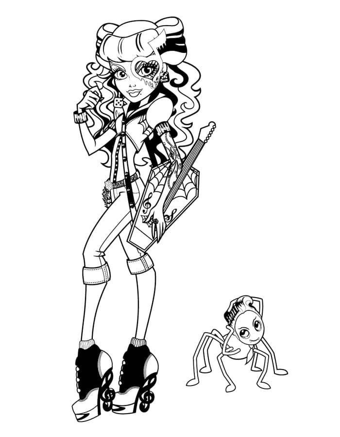 Operetta monster high coloring page