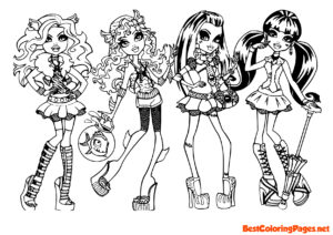 Monster high coloring pages