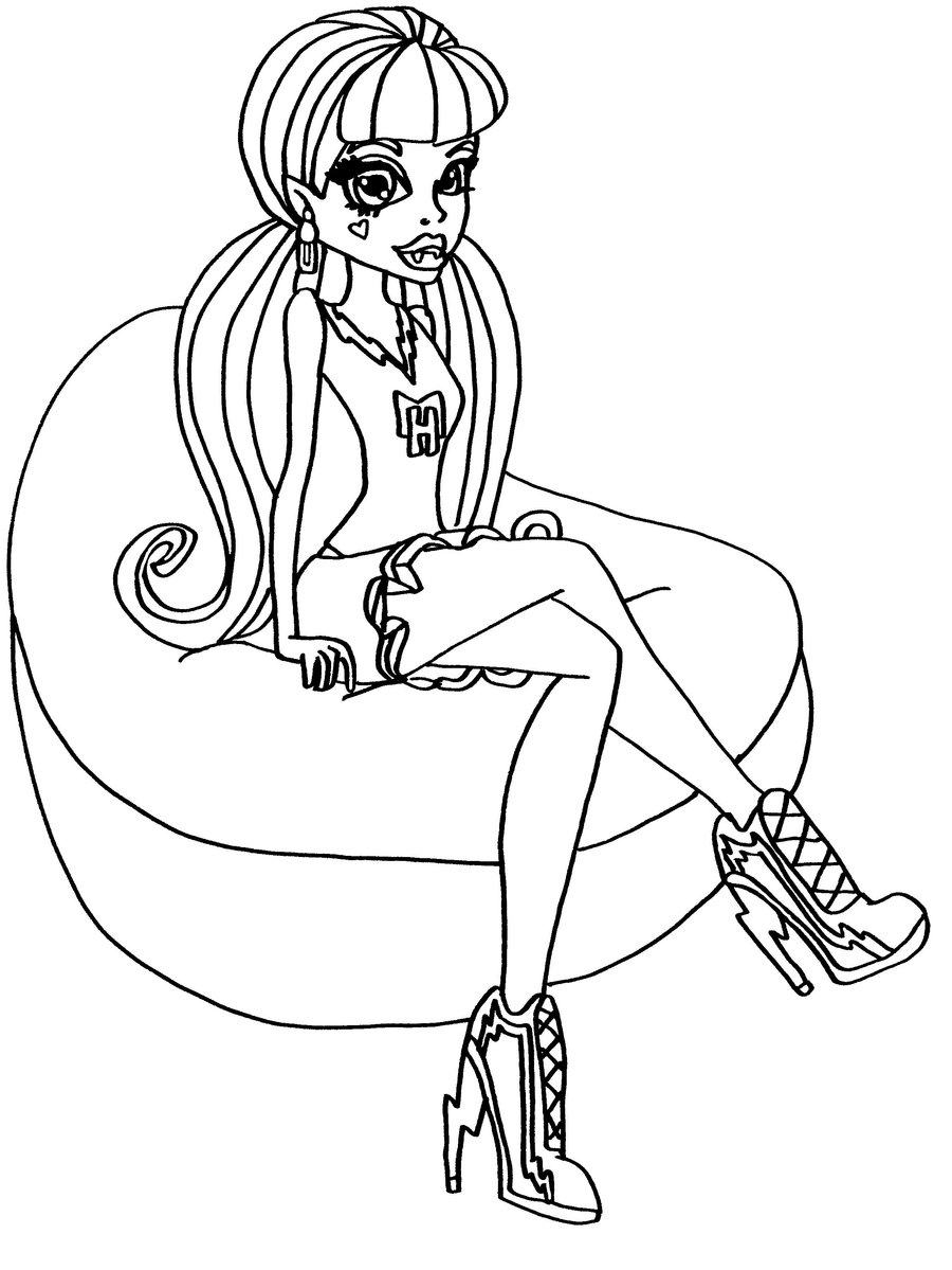 Free printable monster high coloring pages for kids