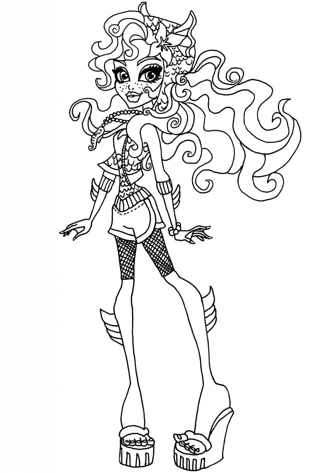 Lagoona blue monster high coloring page