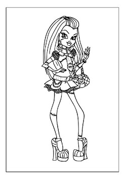 Monster high coloring sheets for kids spark creativity in your child