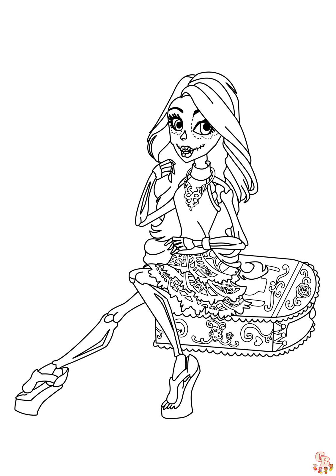 Monster high coloring pages for kids