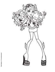 Monster high coloring pages for kids