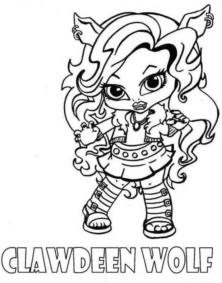 Get this printable monster high coloring pages online