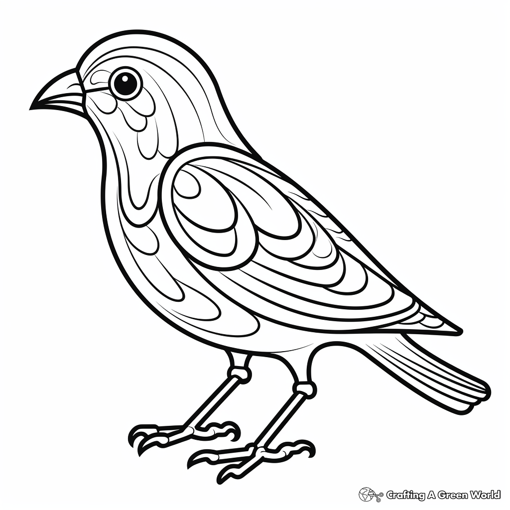 American goldfinch coloring pages