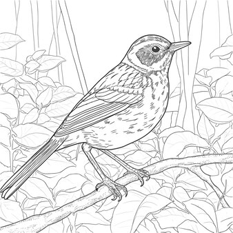 Page bird colouring images