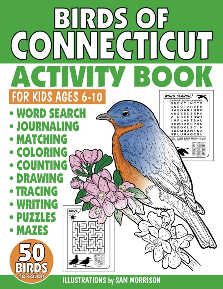 Birds of nnecticut activity book for kids ages