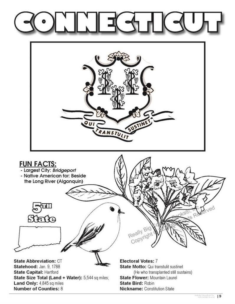 Connecticut state coloring book