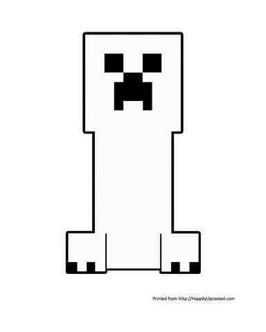 Minecraft creeper coloring page