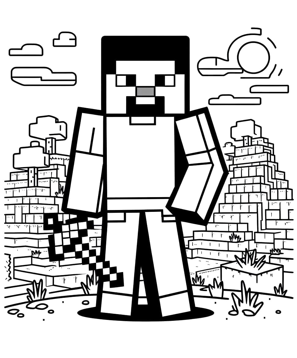 Minecraft coloring pages