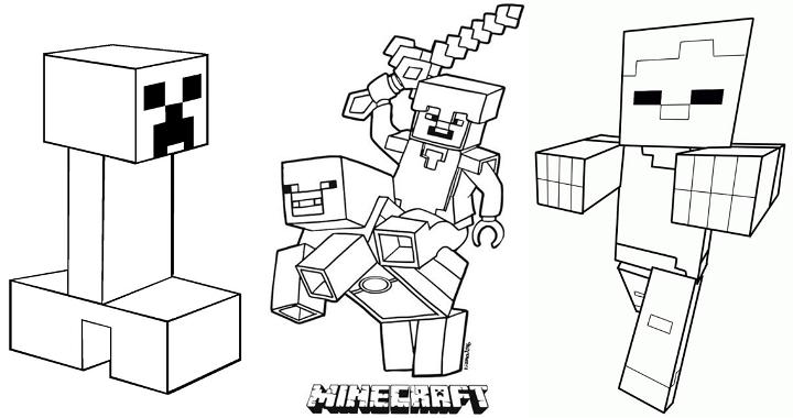 Free minecraft coloring pages for kids and adults