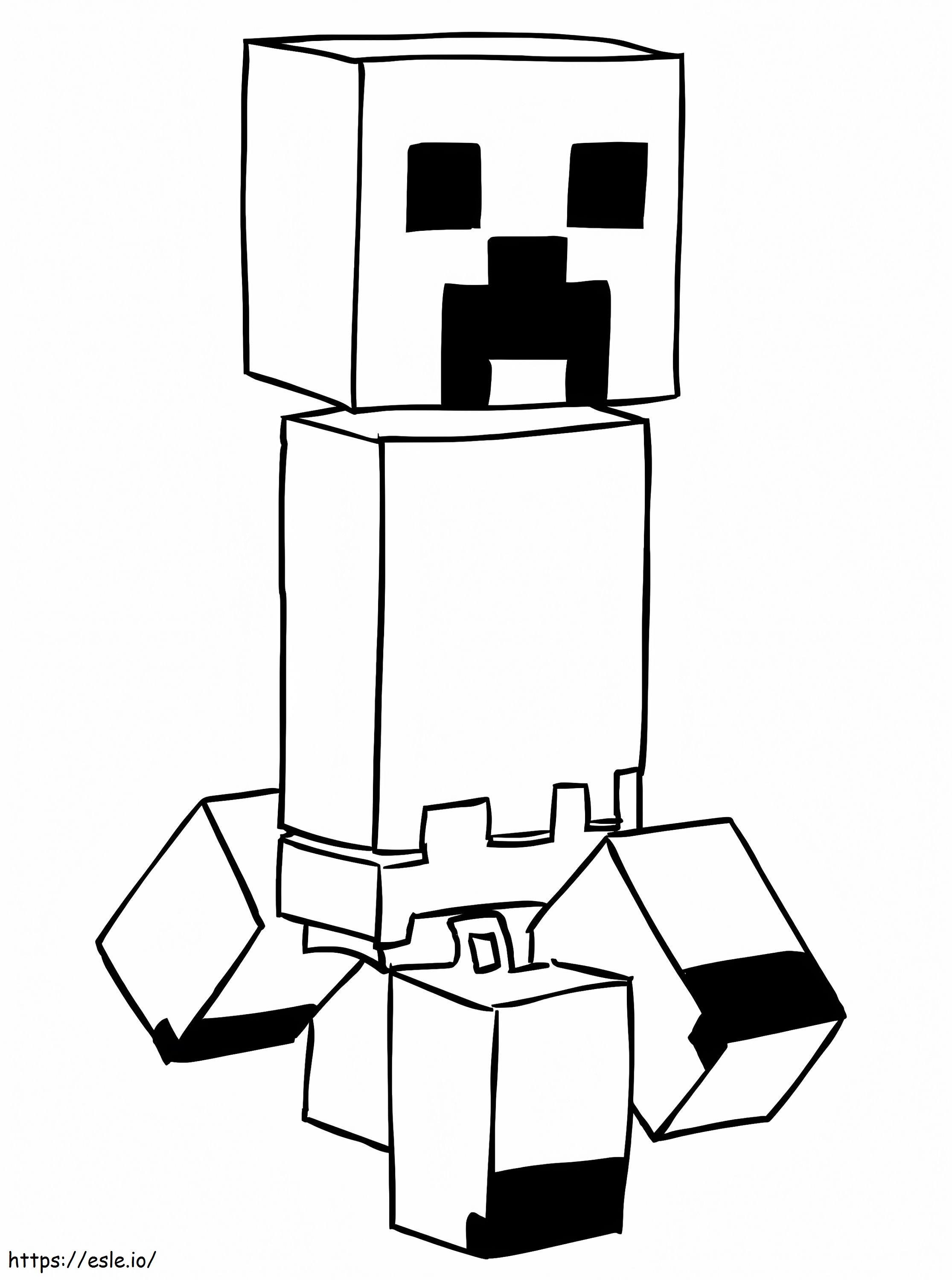 Free printable creeper coloring page