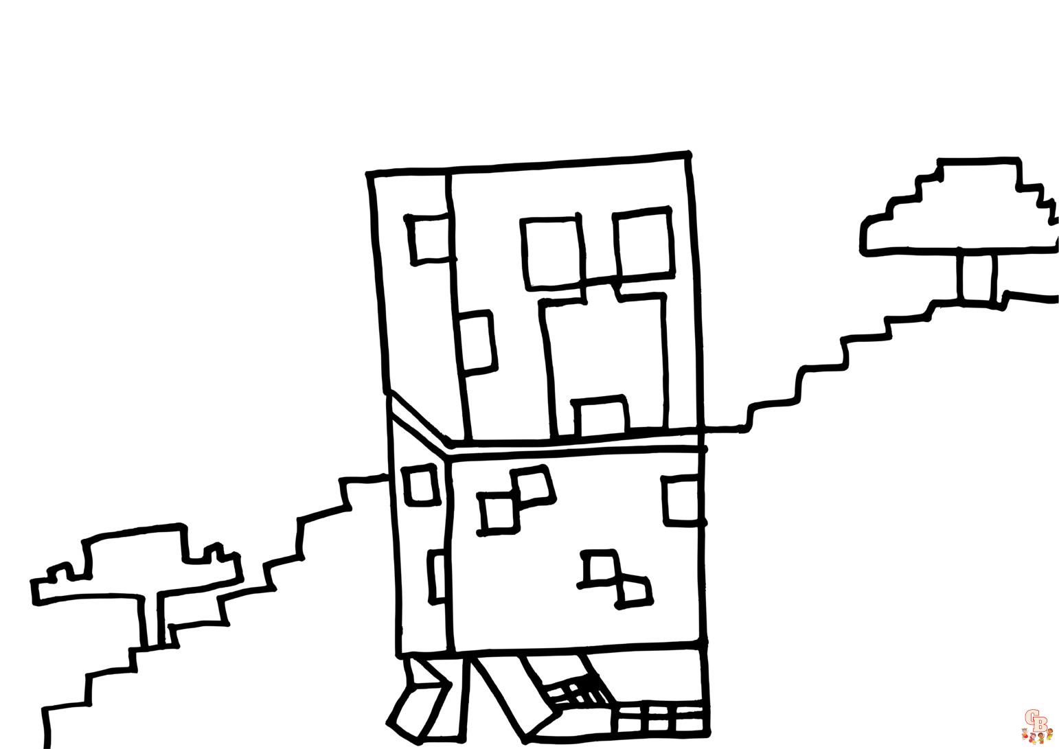 Creeper coloring pages printable free and easy to print