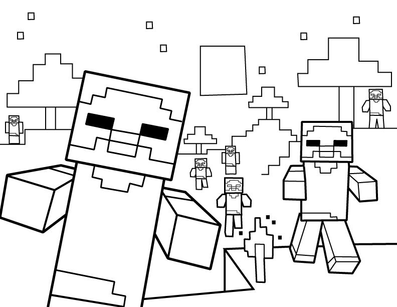 Minecraft coloring pages