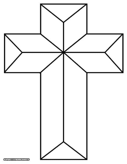 Cross coloring pages