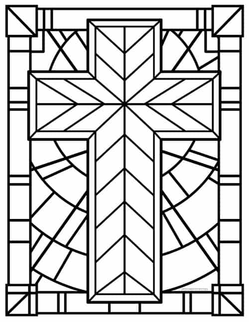 Cross coloring pages