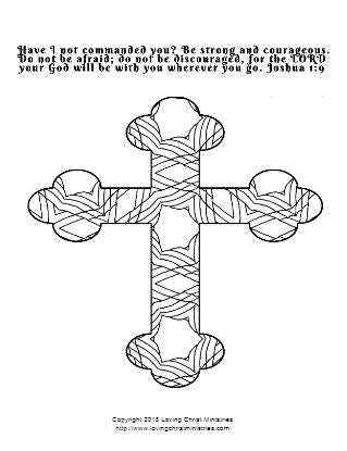 Coloring crosses scripture coloring pages â loving christ ministries