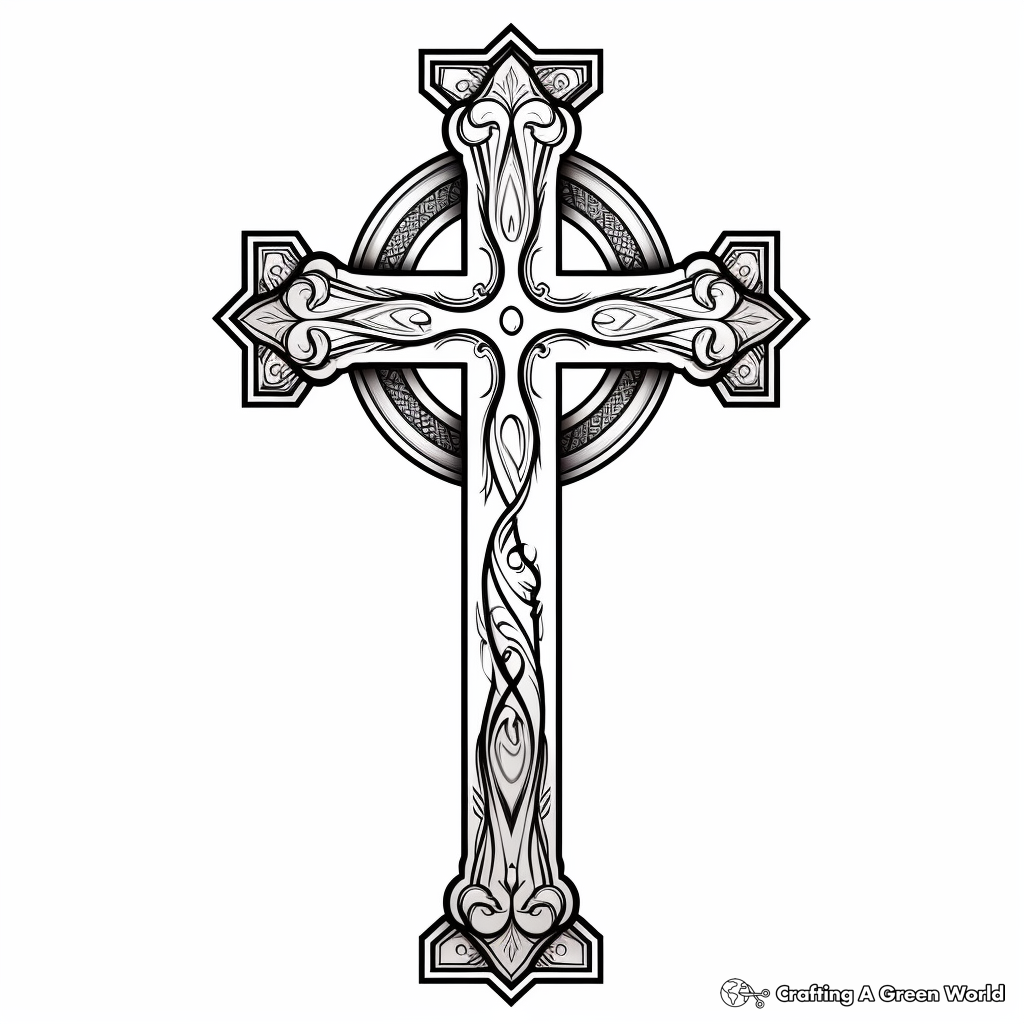 Cross coloring pages