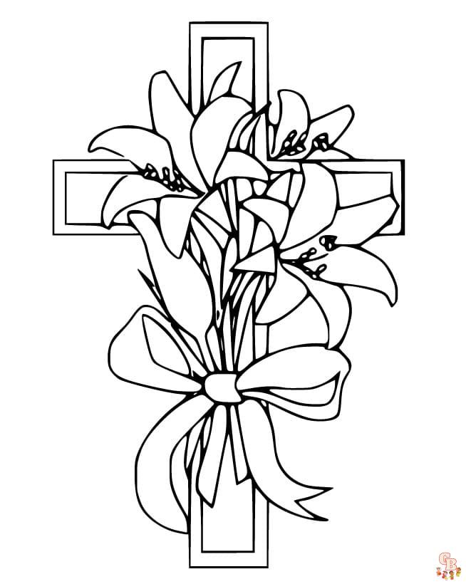 Cross coloring pages free printable sheets for kids