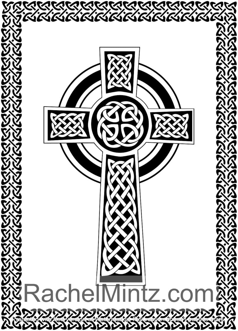 Celtic crosses pdf coloring book