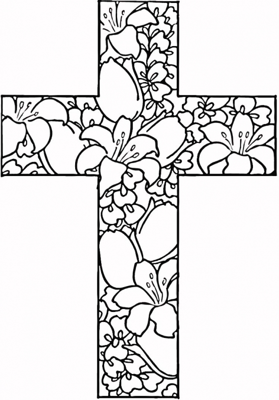 Coloring pages cross easter coloring pages