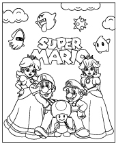 Mario princess daisy coloring page