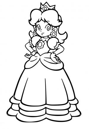 Free printable princess daisy coloring pages for adults and kids