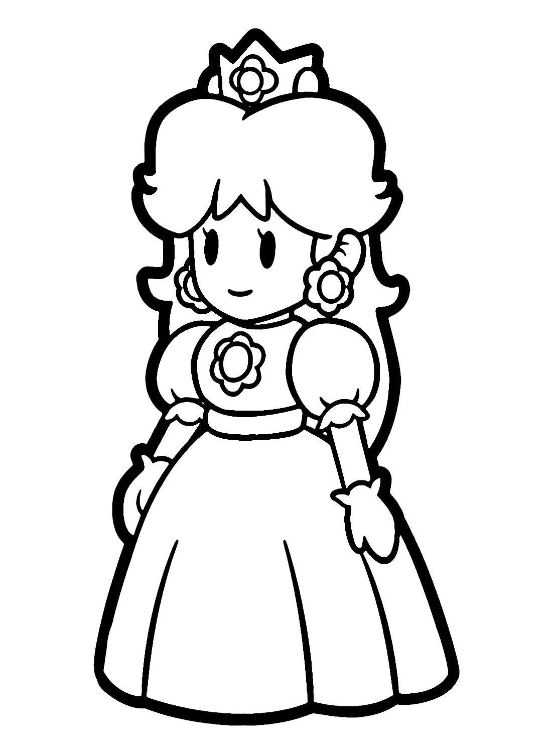 Mario super daisy coloring page