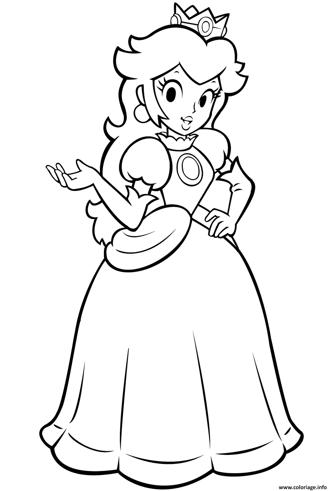 Princesse daisy de super mario bros dessin mario bros ã imprimer