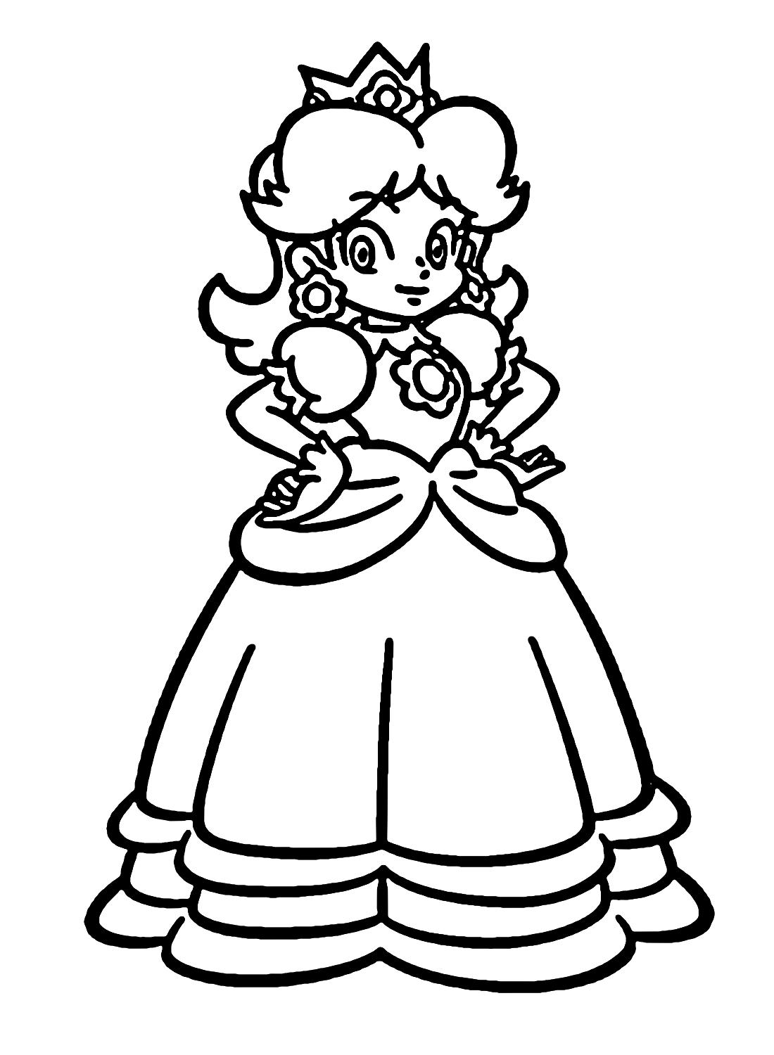 Princess daisy coloring pages printable for free download