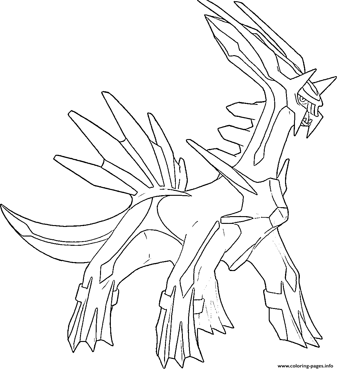 Dialga generation coloring page printable