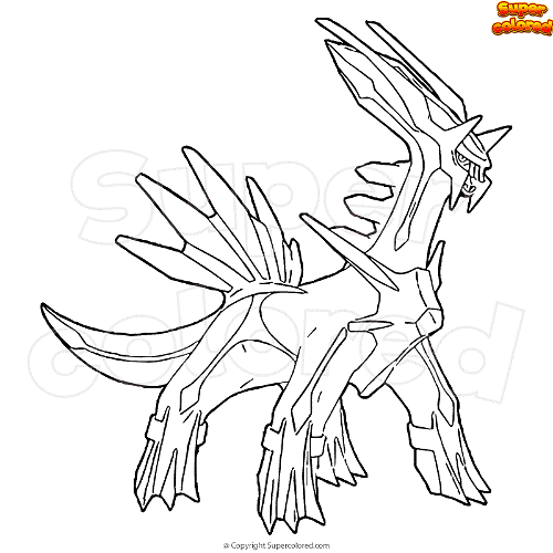 Coloring page pokemon dialga